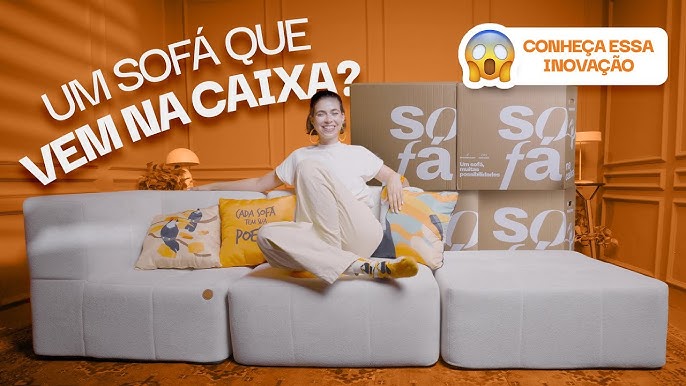 Thumbnail do vídeo sobre unboxing de sofá